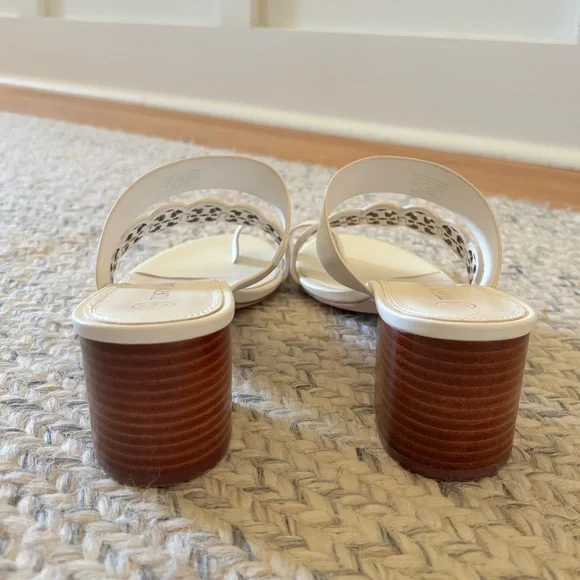 Tory Burch Tiny Miller Heeled Sandal in White - Picture 3 of 5